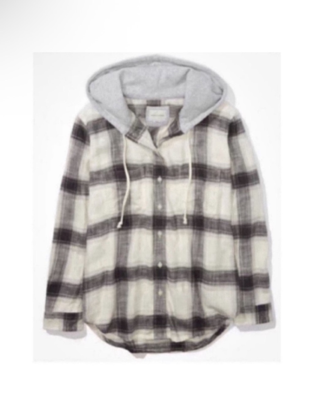 NWOT American Eagle Cozy Cabin Oversized Hoodie Flannel- Size Medium